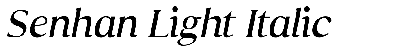 Senhan Light Italic